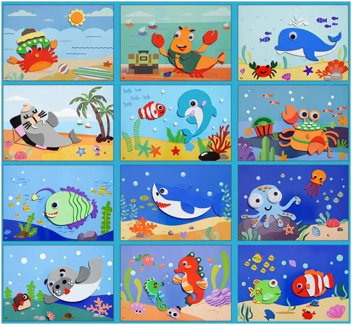 3D Sticker Puzzles - 12 Sheets