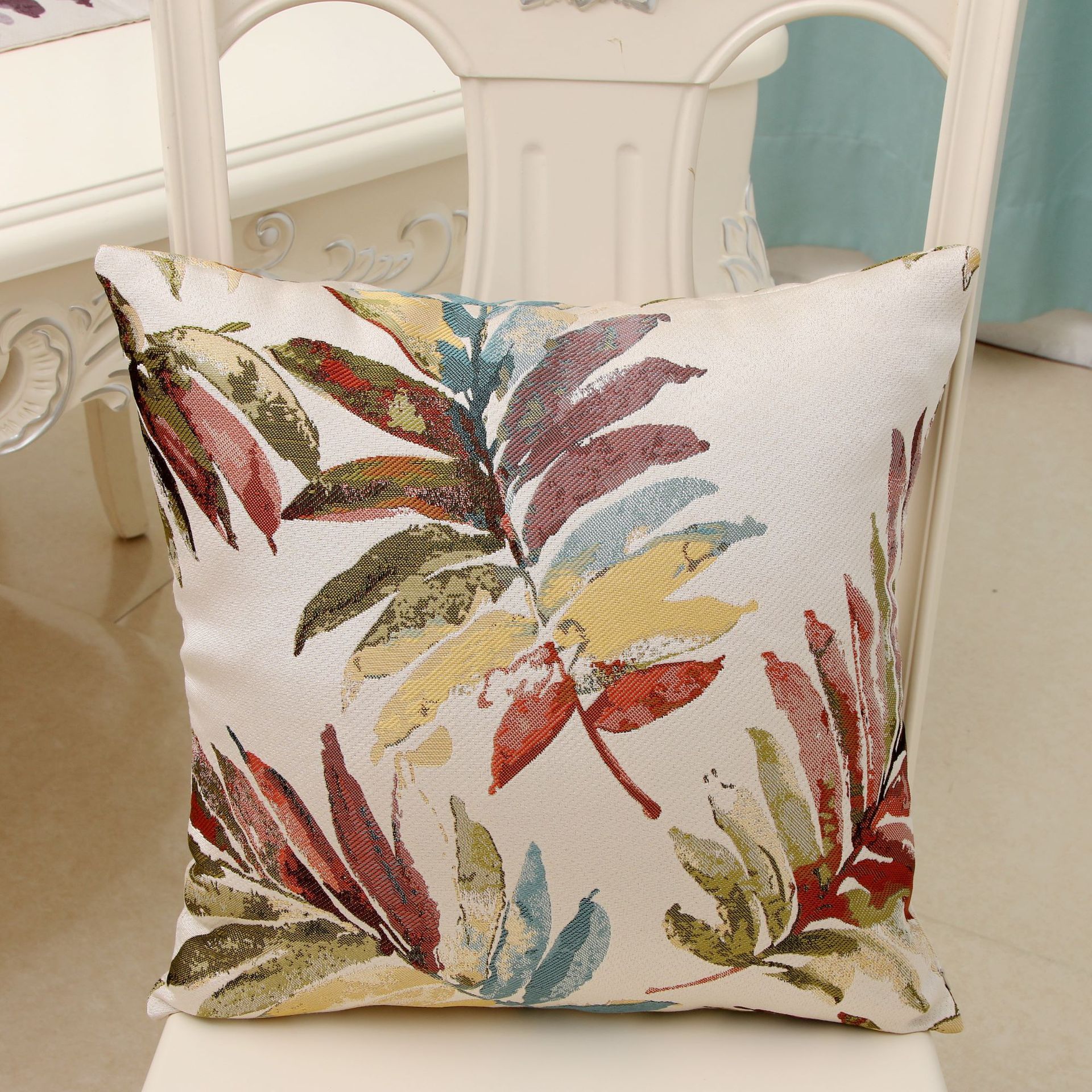 Colorful leaf pillowcase