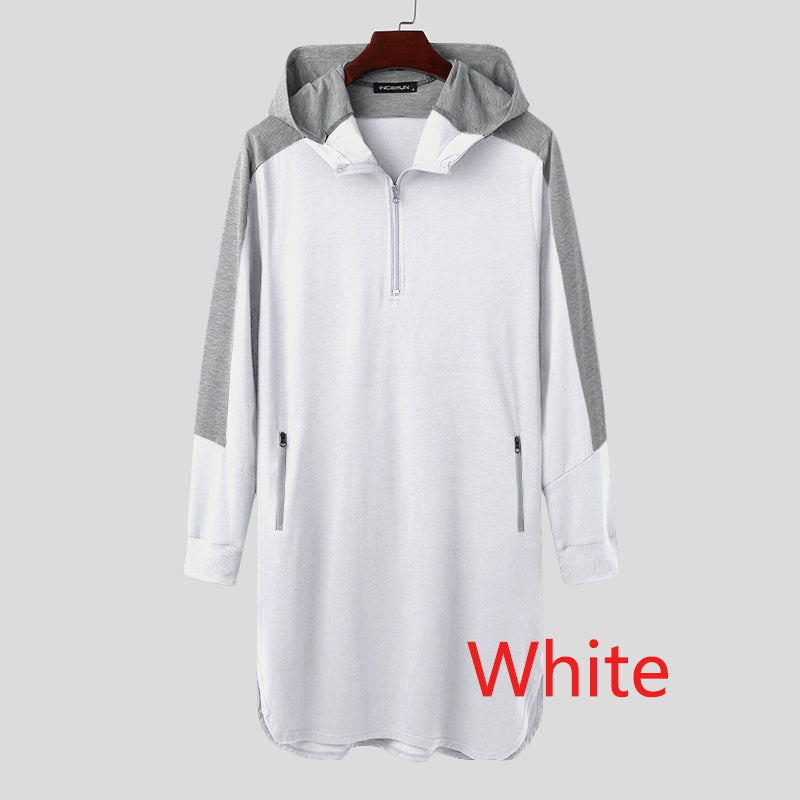 Men's Arabian matching robe Muslim zipper pocket sweater