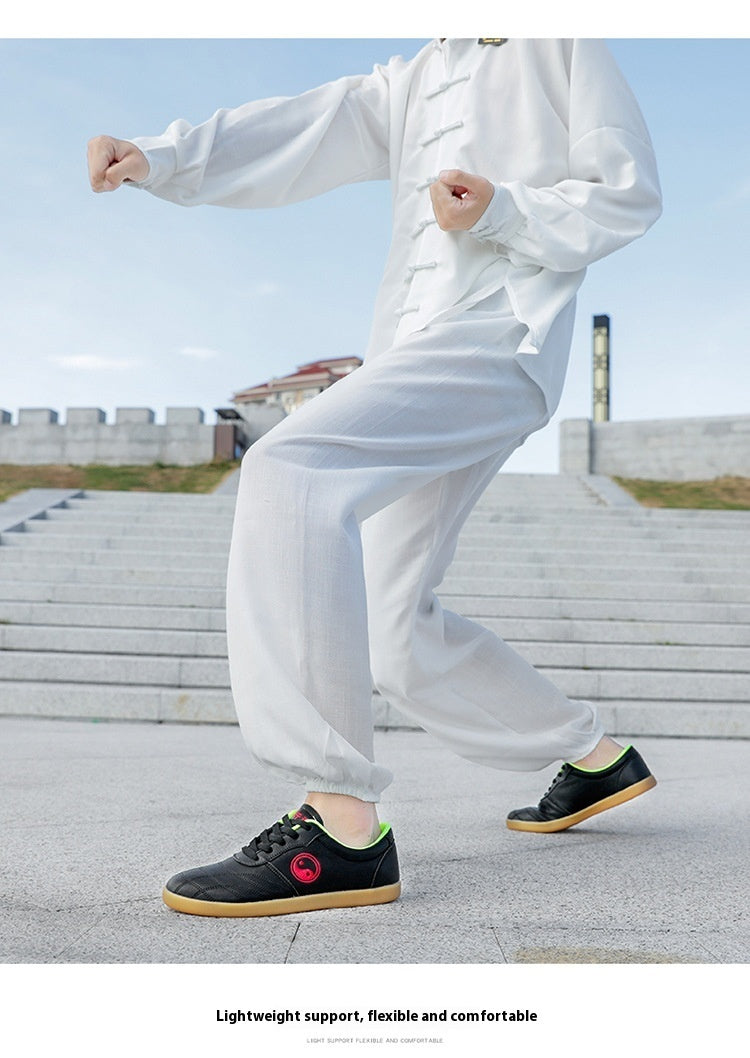 Men's Soft Bottom Lightweight Non-slip Breathable Martial Arts Practice Shoes