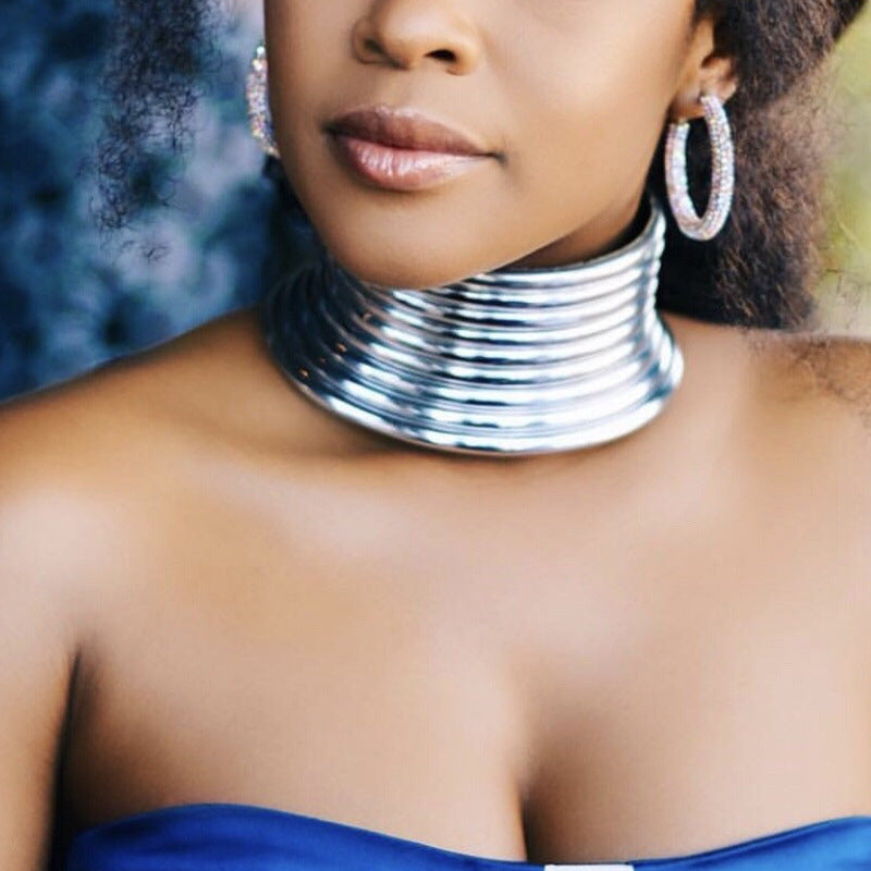 African exaggerated collar women necklace