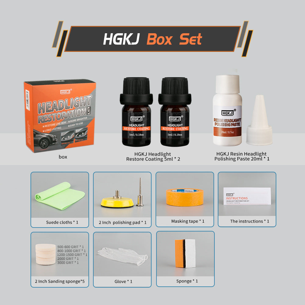 HGKJ Car Headlight Repair kit Car Polishing Car Light Tool