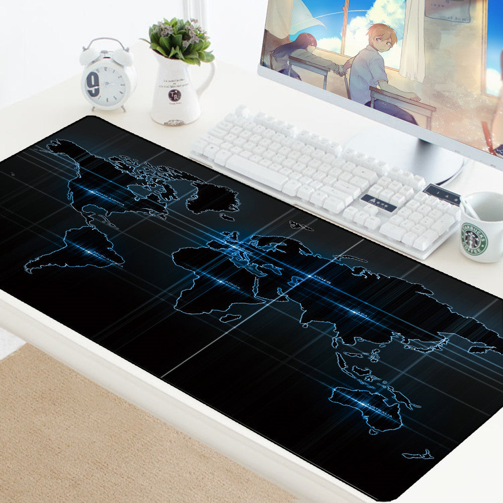 Laptop Gaming Mouse Pad World Map Keyboard Desk