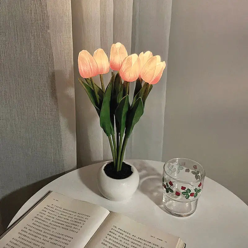 LED Tulip Lamp Night Simulation Flower