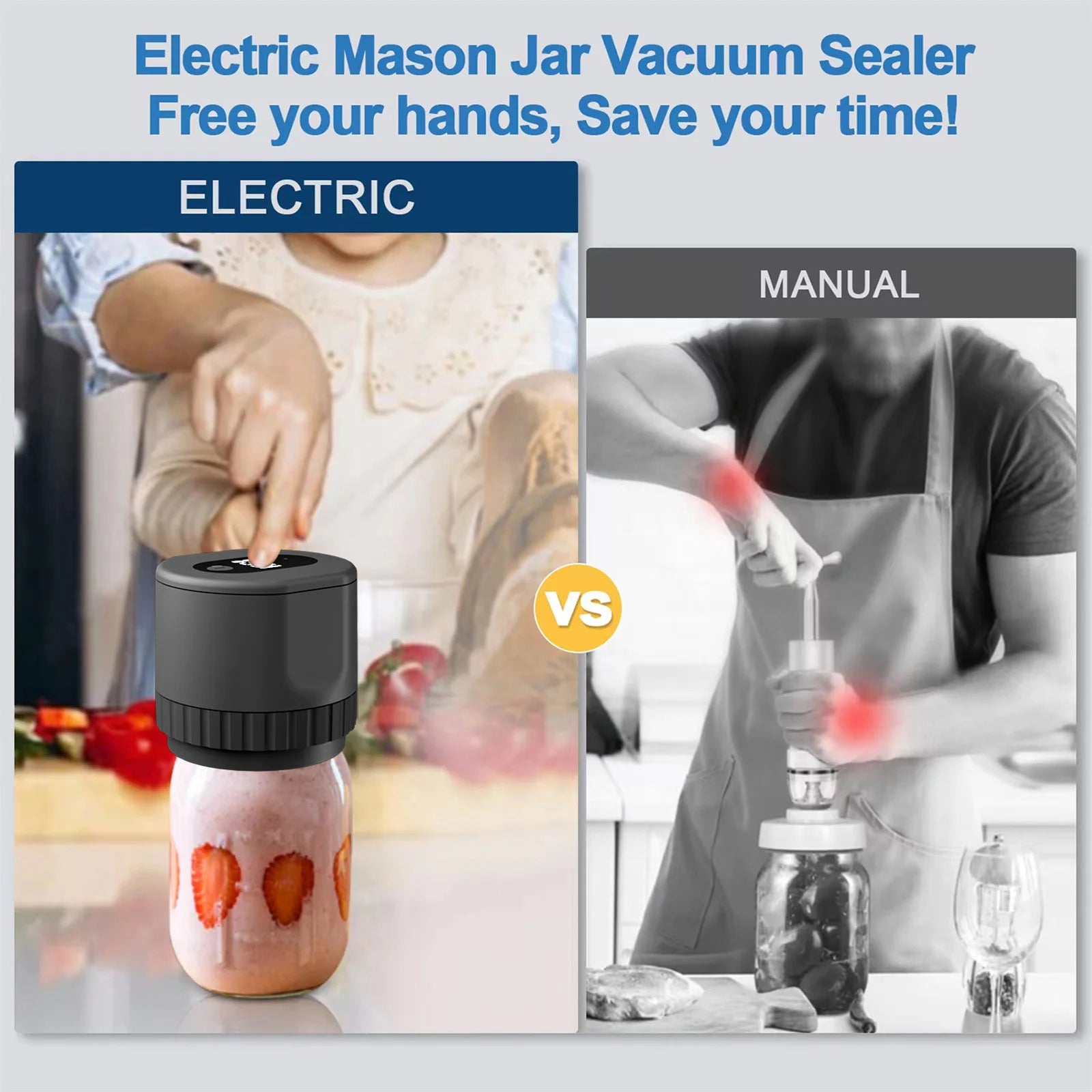 Electric Mason Jar Vacuum Sealer Kit