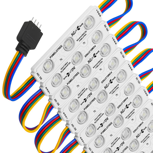 3-lamp Injection Molding Module With Interface Color RGB At Both Ends, Excluding Remote Control, Not Shipped On Weekends
