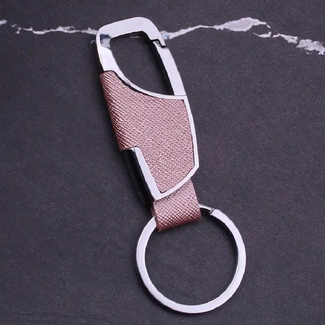 Metal Lobster Clasp Leather Keychain