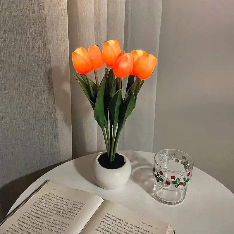 LED Tulip Lamp Night Simulation Flower