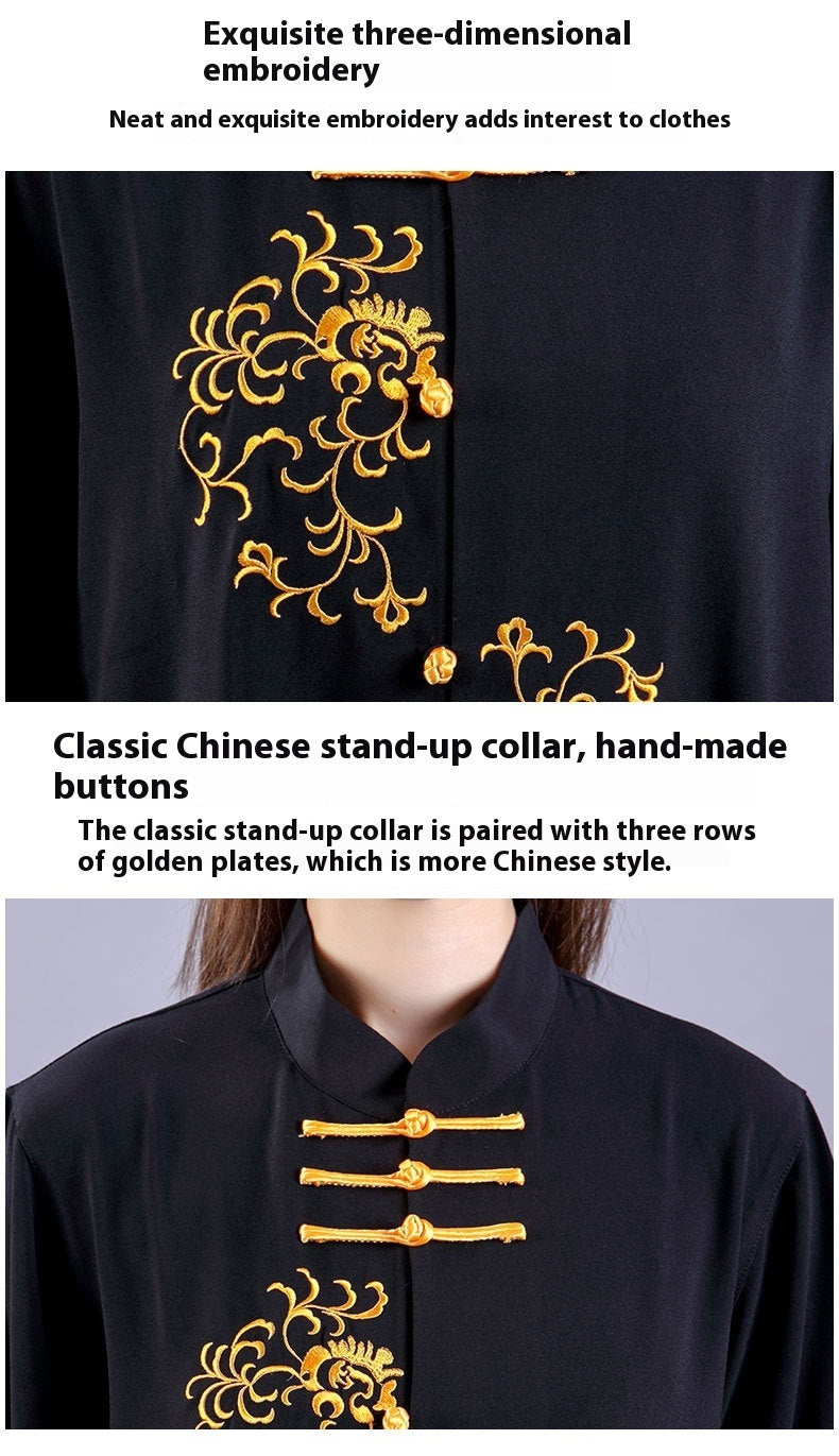 Performance Wear Embroidery Martial Arts Practice Performance Tai Ji Suit