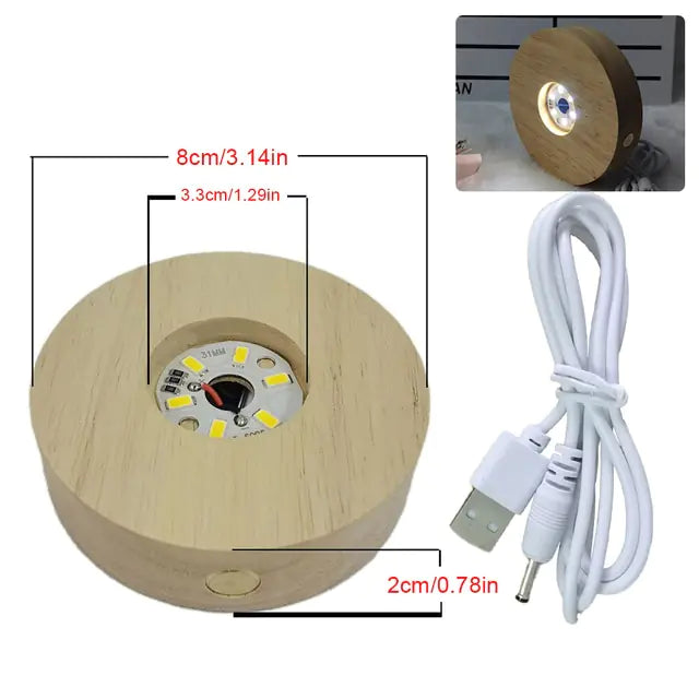 New Wooden LED Light Dispaly Base