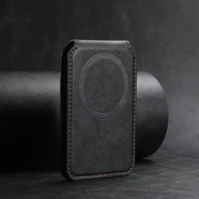 Luxury Leather Mobile Magnetic Card Holder