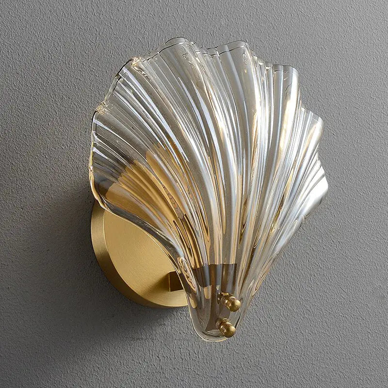 Creative Copper Shell Wall Lamp