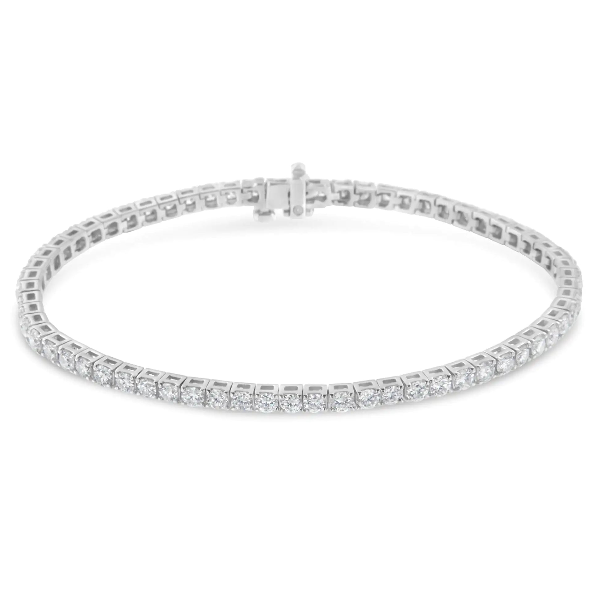 IGI Certified Diamond 14K White Gold Classic 7” Tennis Bracelet - Choice of Carat Weights