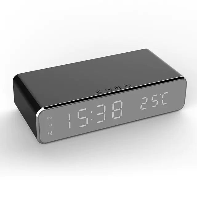 LED Alarm Clock QI Wireless Charger