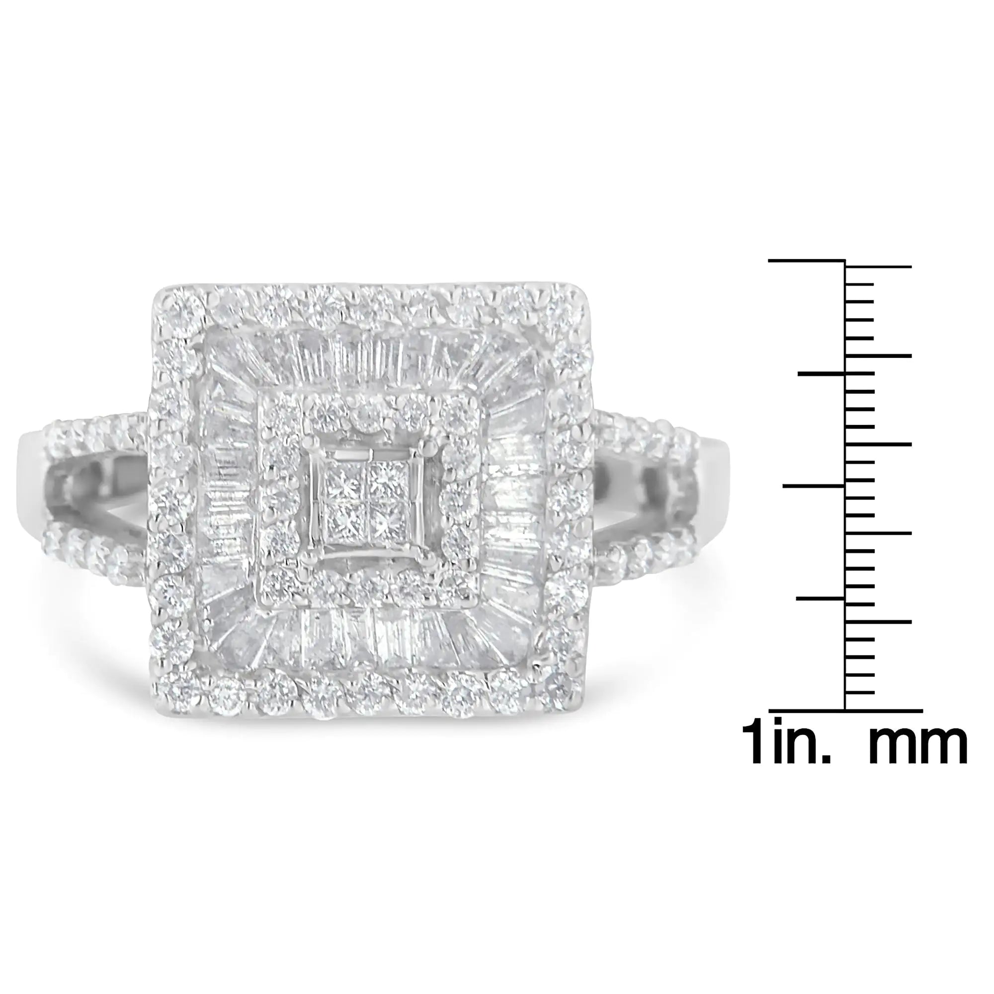 14K White Gold Diamond Cocktail Ring (1 Cttw, H-I Color, SI2-I1 Clarity)