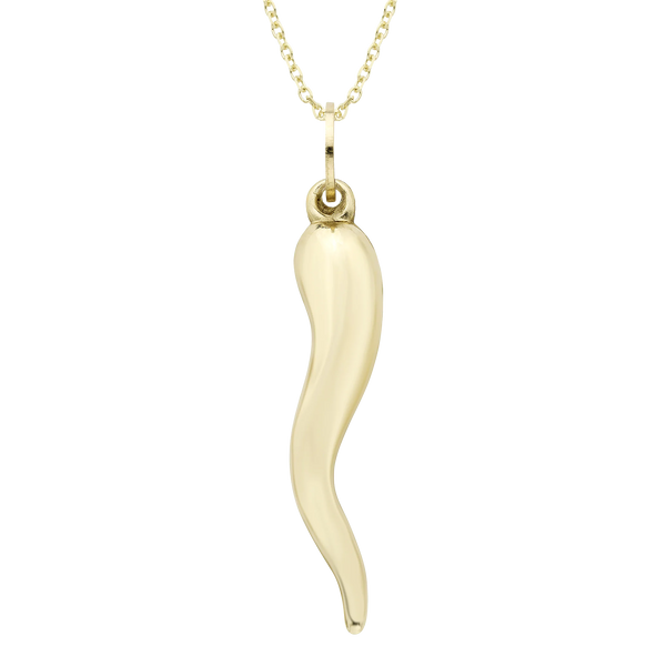 Gold Horn Charm Necklace