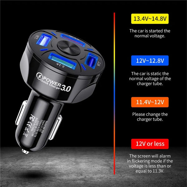 USLION 4-Port USB Car Charger: Quick 48W Charging