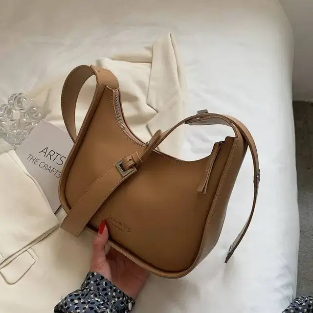 Vintage Half-Moon Shoulder Bag