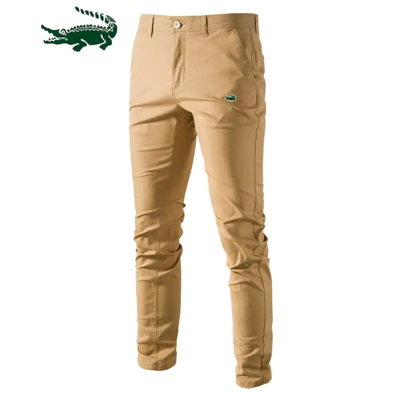 pantalones de hombre ajustados de color liso