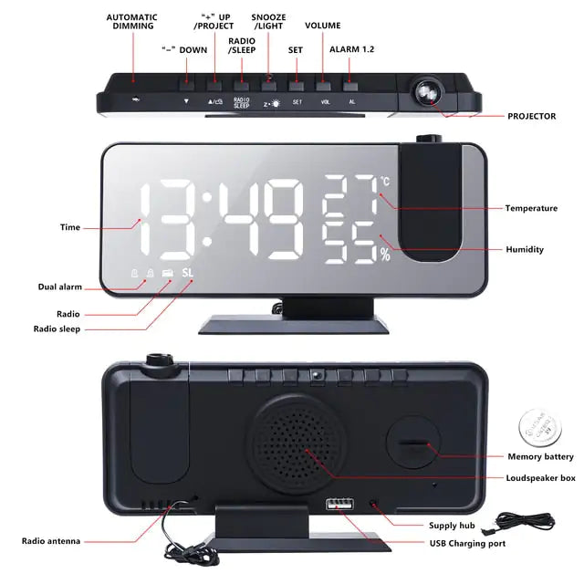 Led Digital Projection Clock