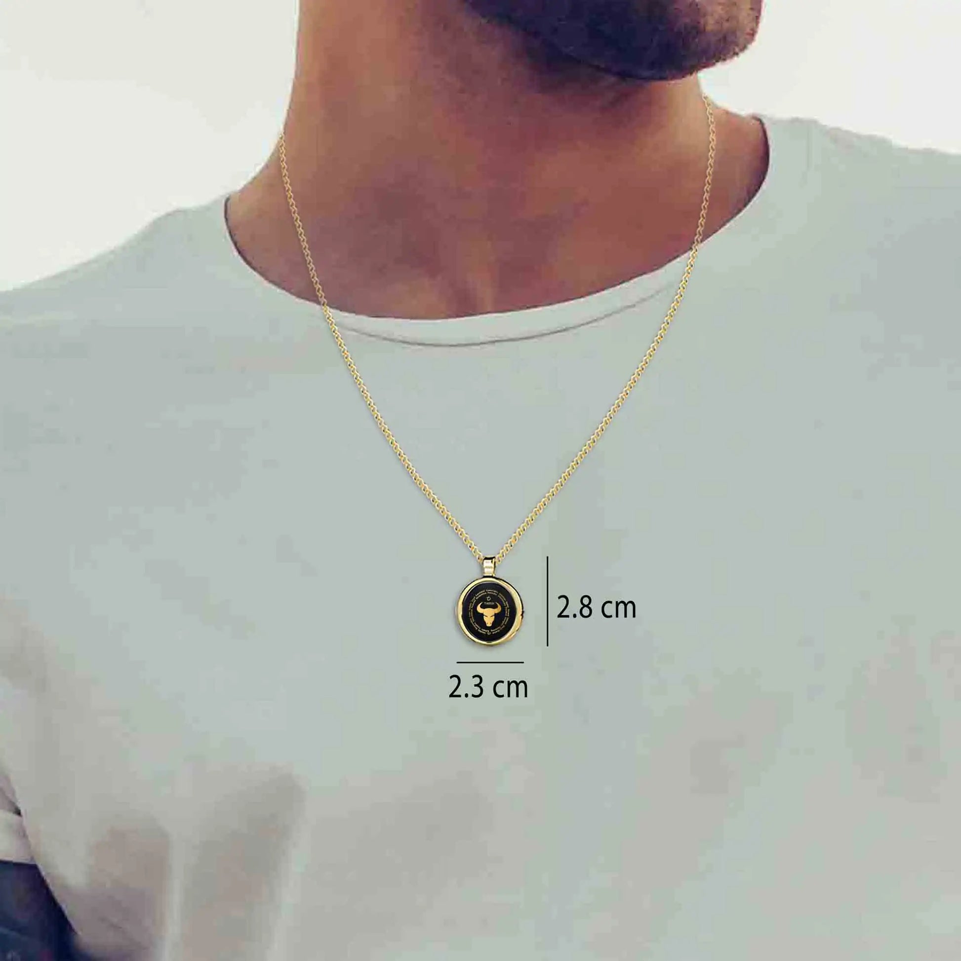 Taurus Necklaces for Lovers of the Zodiac 24k Gold Inscribed