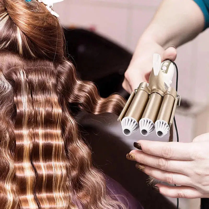 Electric Triple Barrel Curling Iron