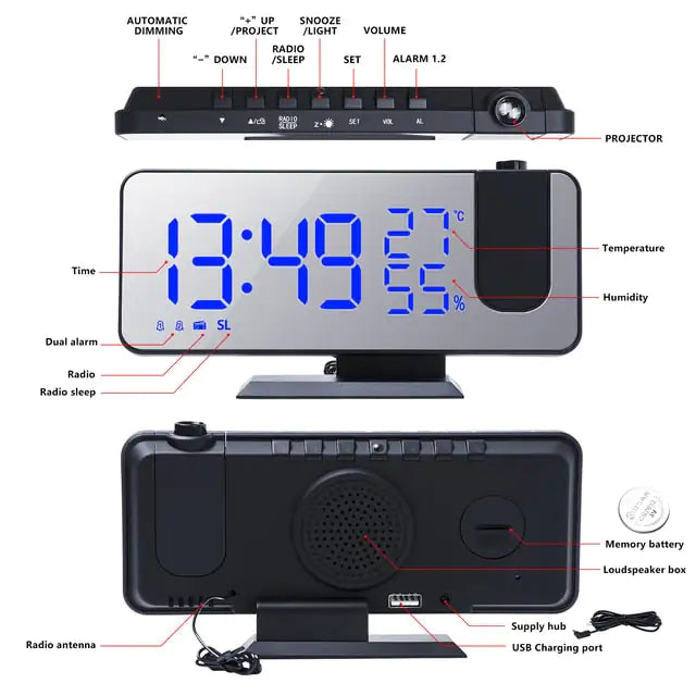 Led Digital Projection Clock