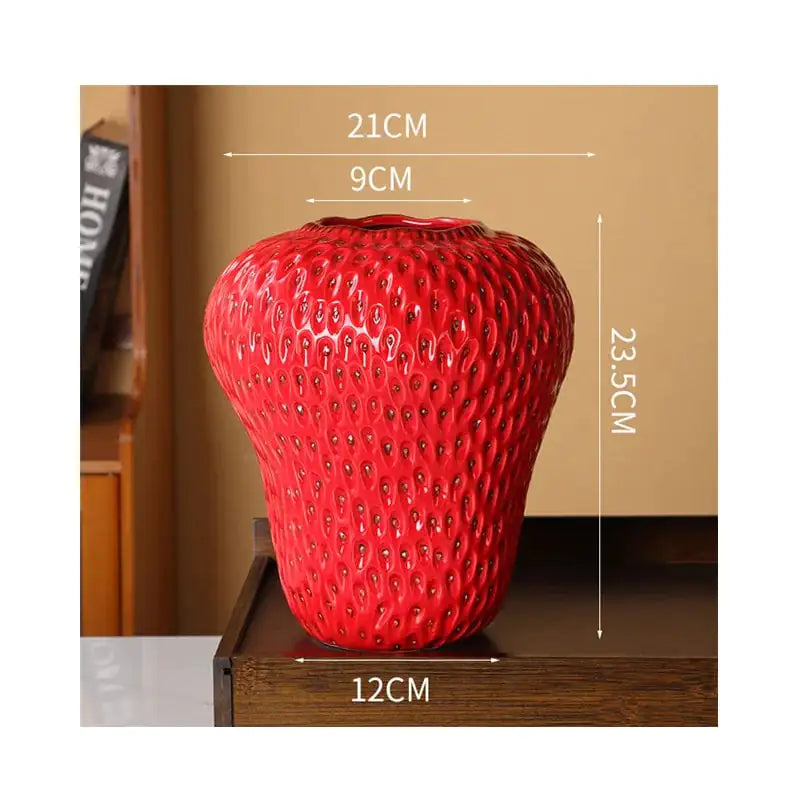 Cartoon Strawberry Ceramic Vase