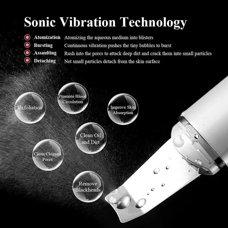 Ultrasonic Skin Scrubber Facial Cleaner