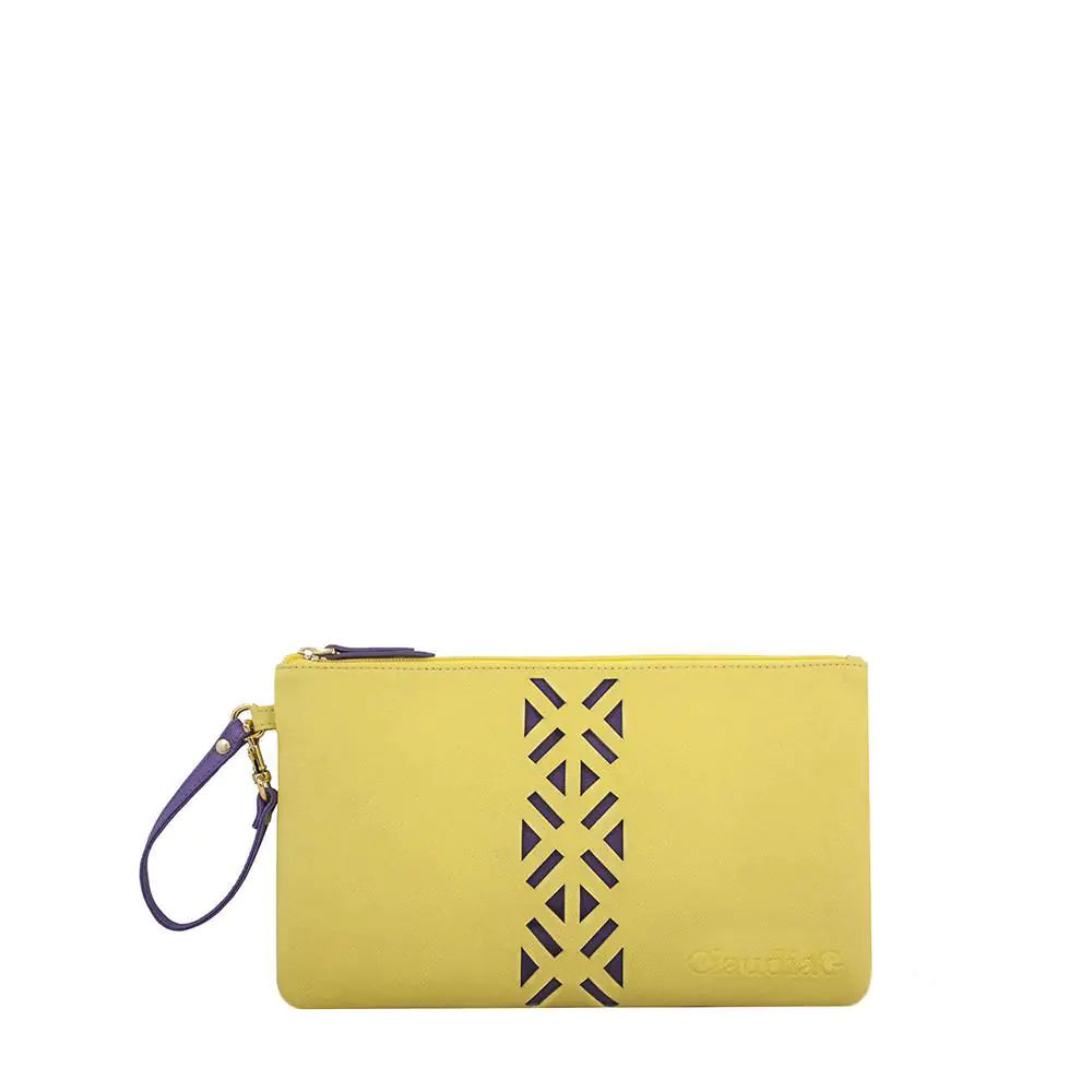 Leather PractiPouch Large - Canary Yellow