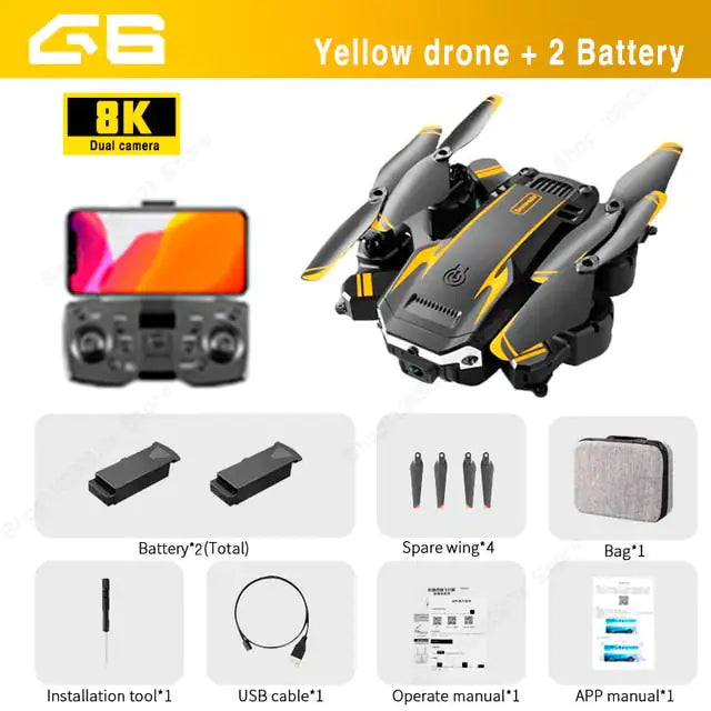 GPS Drone 8k Profesional HD Camera Obstacle Avoidance Aerial Photography Foldable Quadcopter