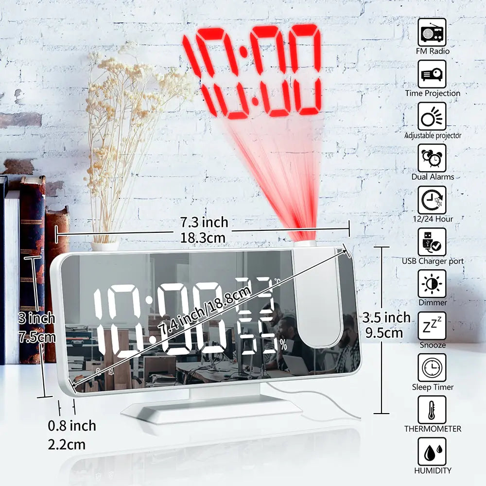 Reloj de proyección digital LED