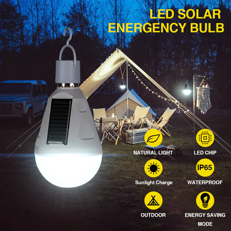 Rechargeable LED Bulb E27 12W Solar Lamp