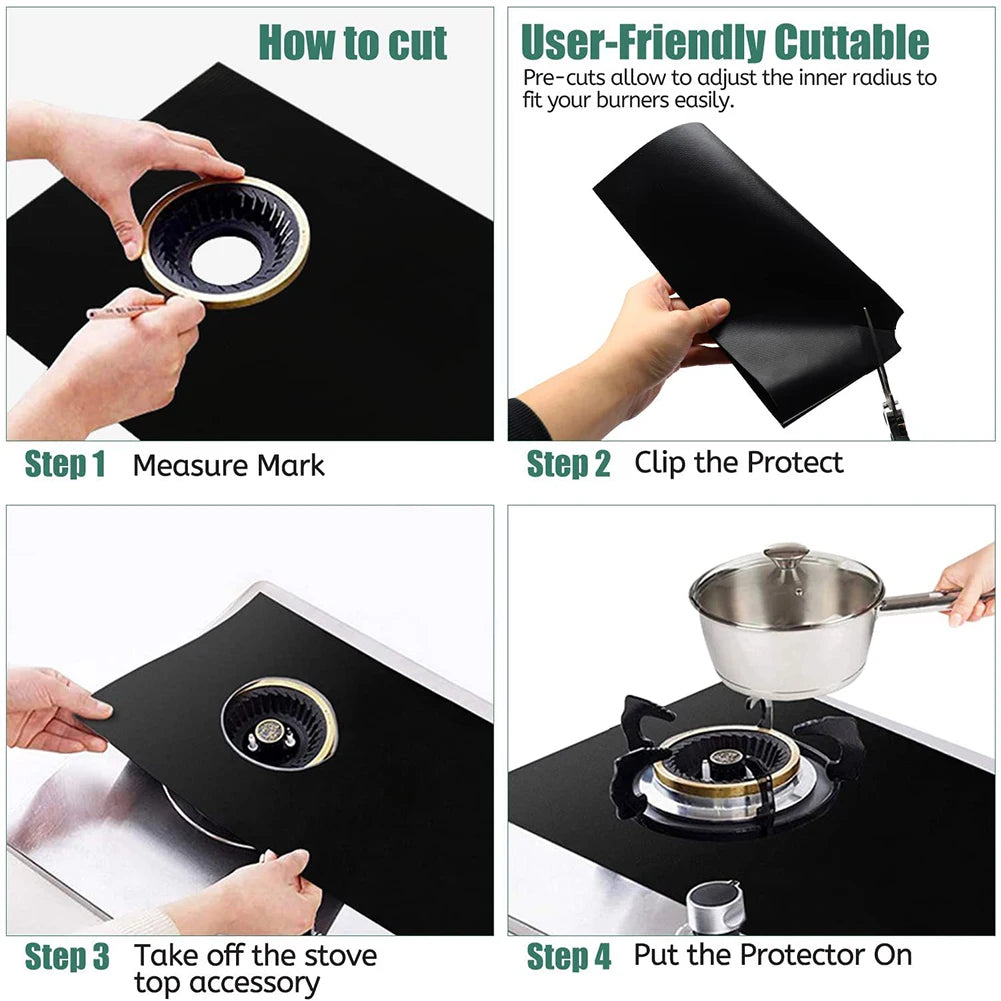 5-Hole Gas Stove Pad Protective Cover Set