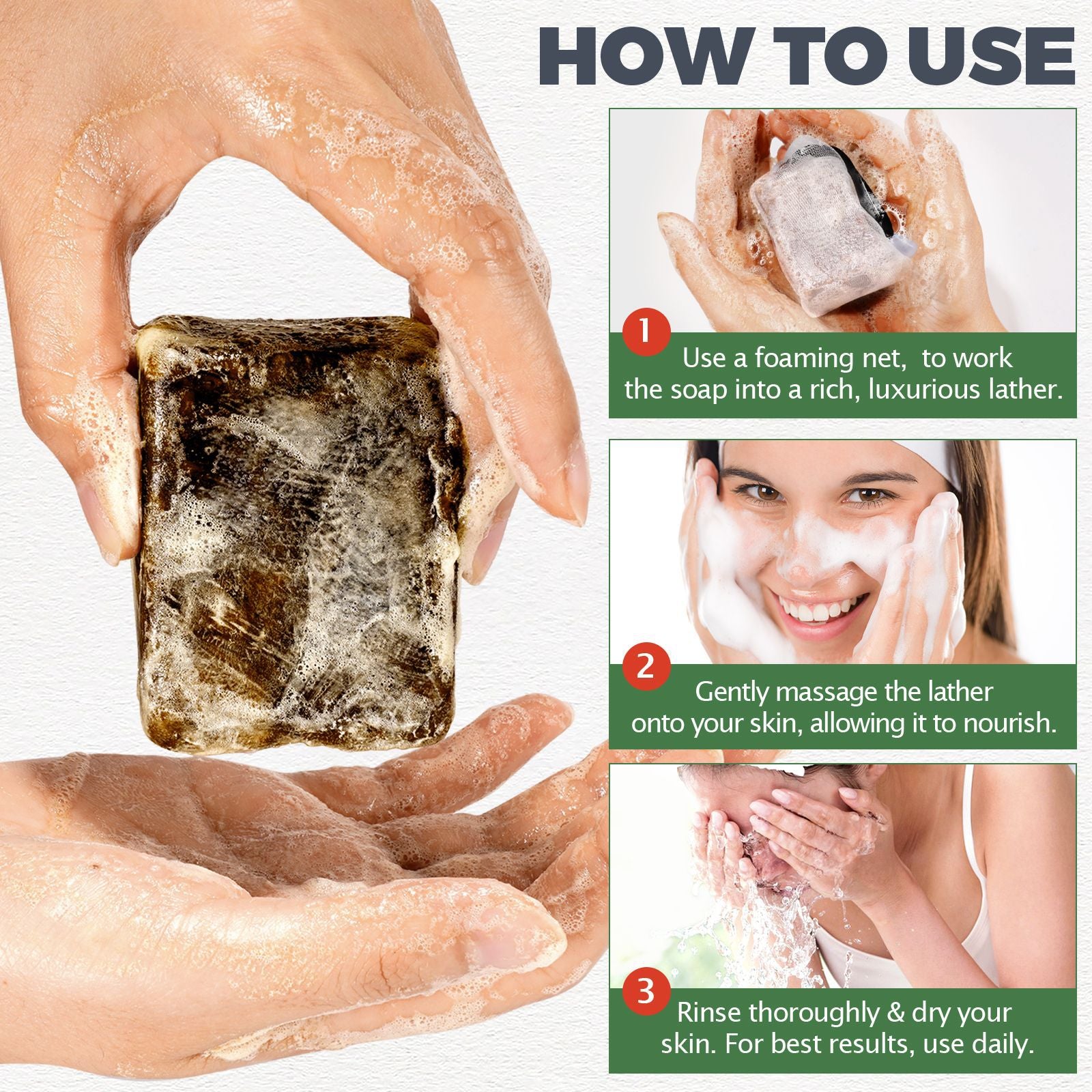 Nourishing Moisturizing Moisturizing Mild Non-irritating African Black Soap