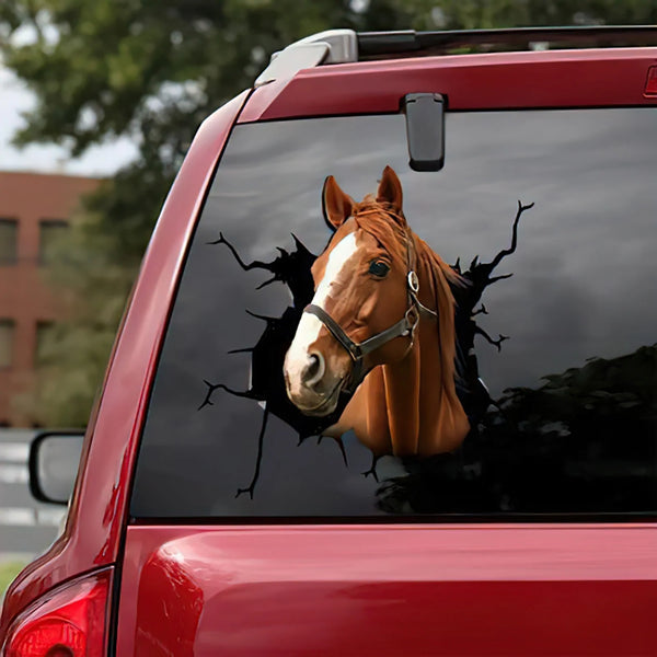 Vinilo para ventana de coche caballo