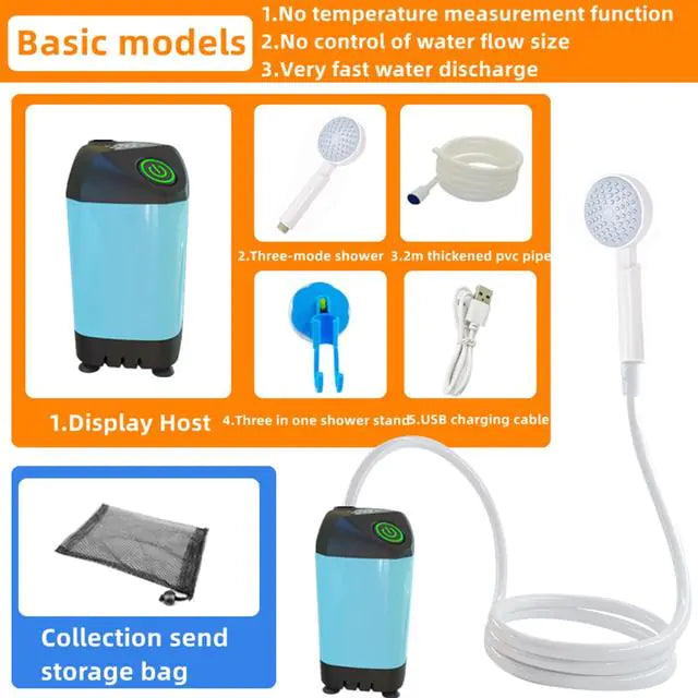 Portable Rechargeable Shower Set