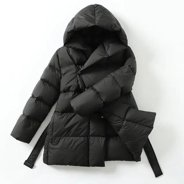 Warm Down Hooded Parka Coat