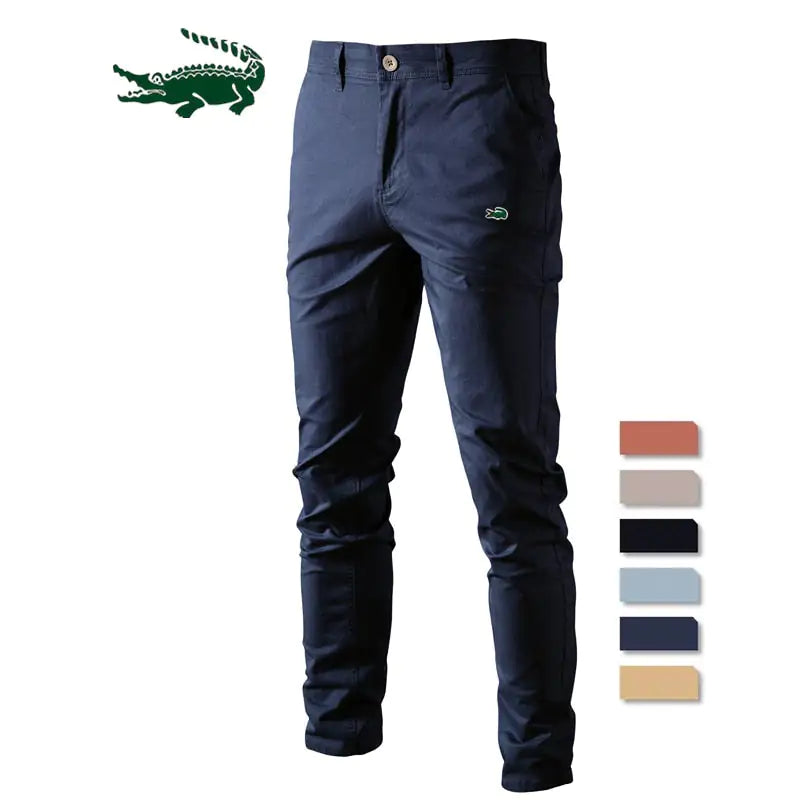 pantalones de hombre ajustados de color liso