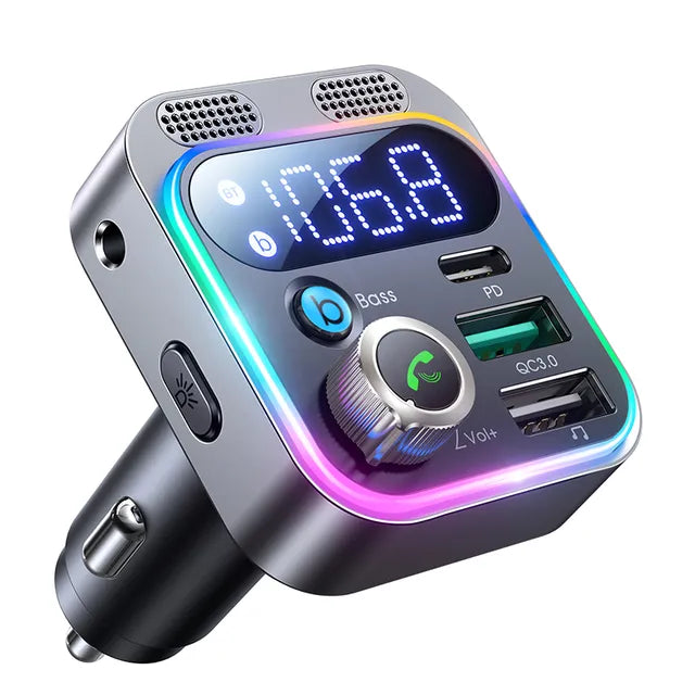 Bluetooth FM Transmitter Charger Adapter