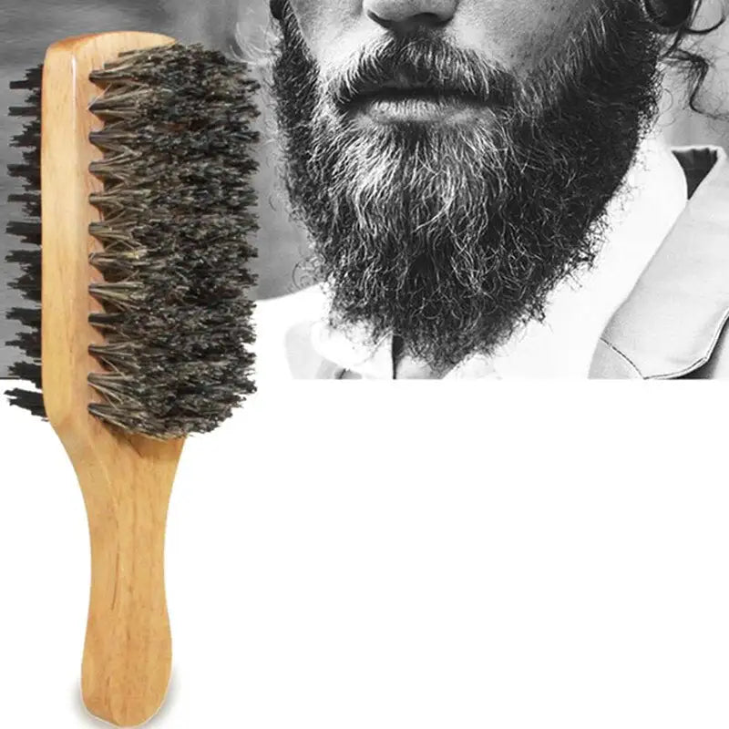 Cepillo para barba de cerdas de jabalí