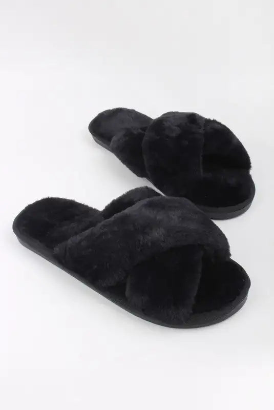 Comfortable And Warm Cross-band House Slippers Suitable For Children's Everyday Wear