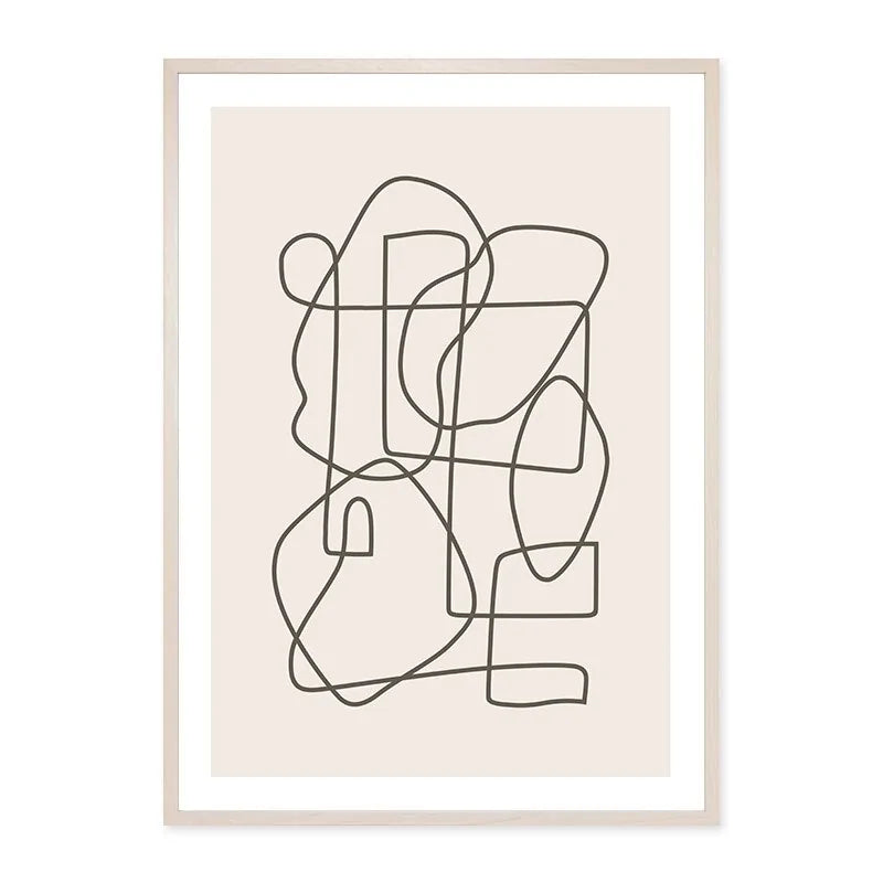 Modern Abstract Line Art Canvas Print