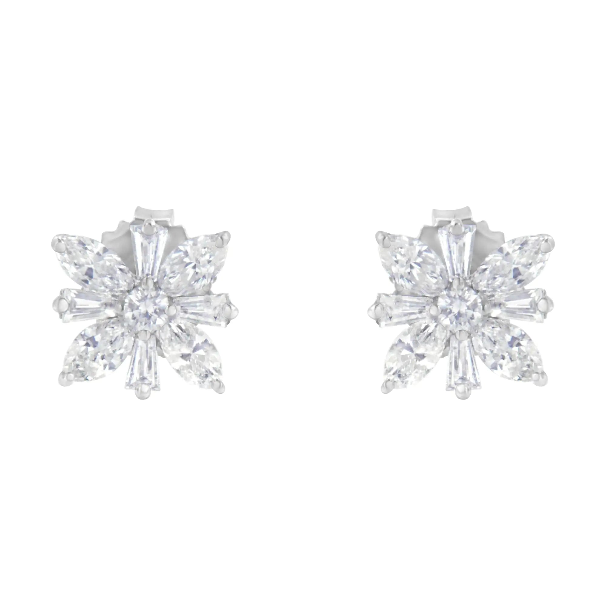 14K White Gold 1 1/4 cttw Diamond Stud Earring (H-I, SI1-SI2)