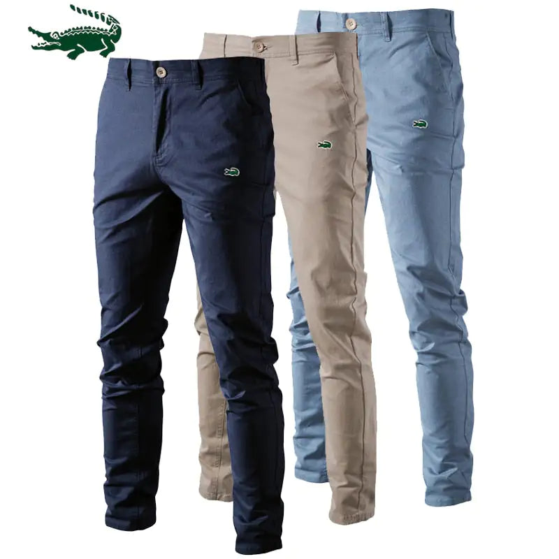 pantalones de hombre ajustados de color liso