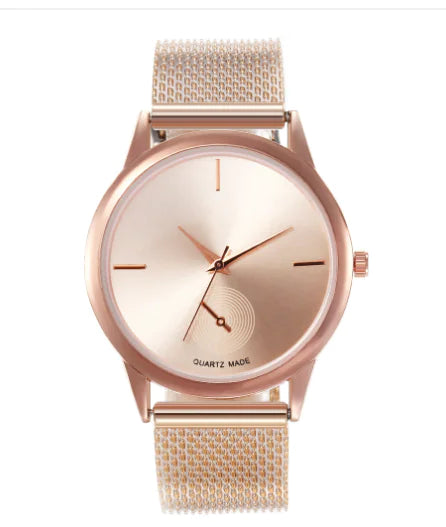 Reloj elegante de oro rosa