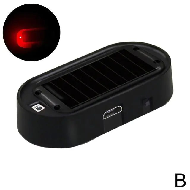 Solar-Powered Car Security Simulator Light: Dummy Alarm with Flashing LED