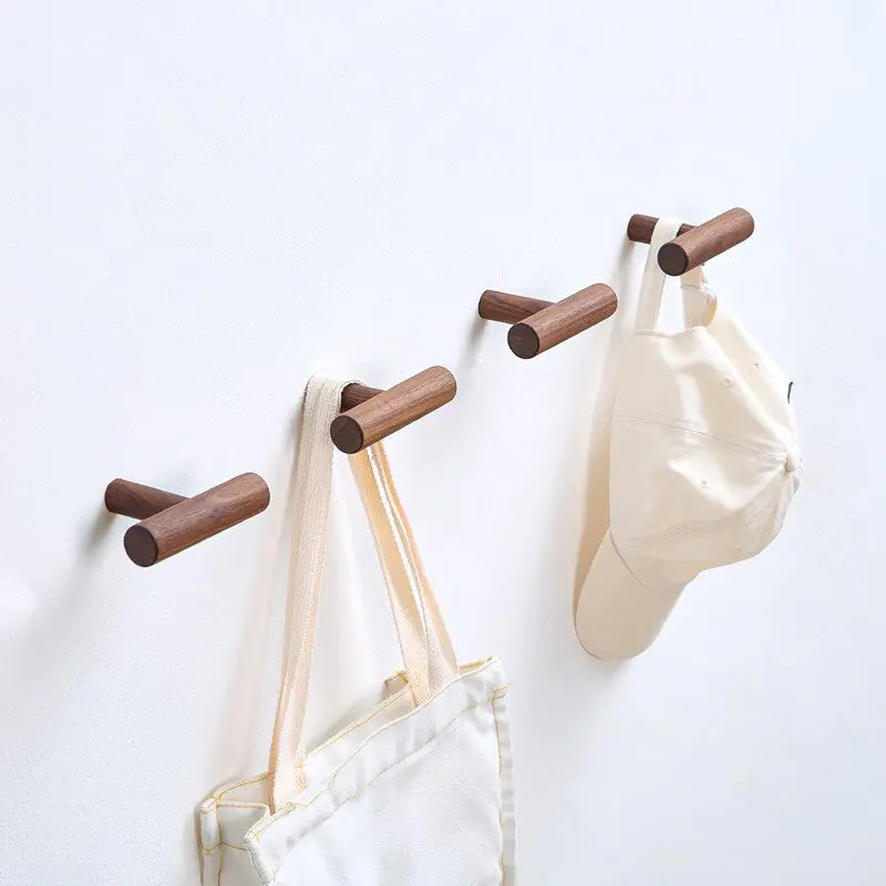 New Wood Hooks Hanger Wall Hanging Coat Hook Key Holder Hat