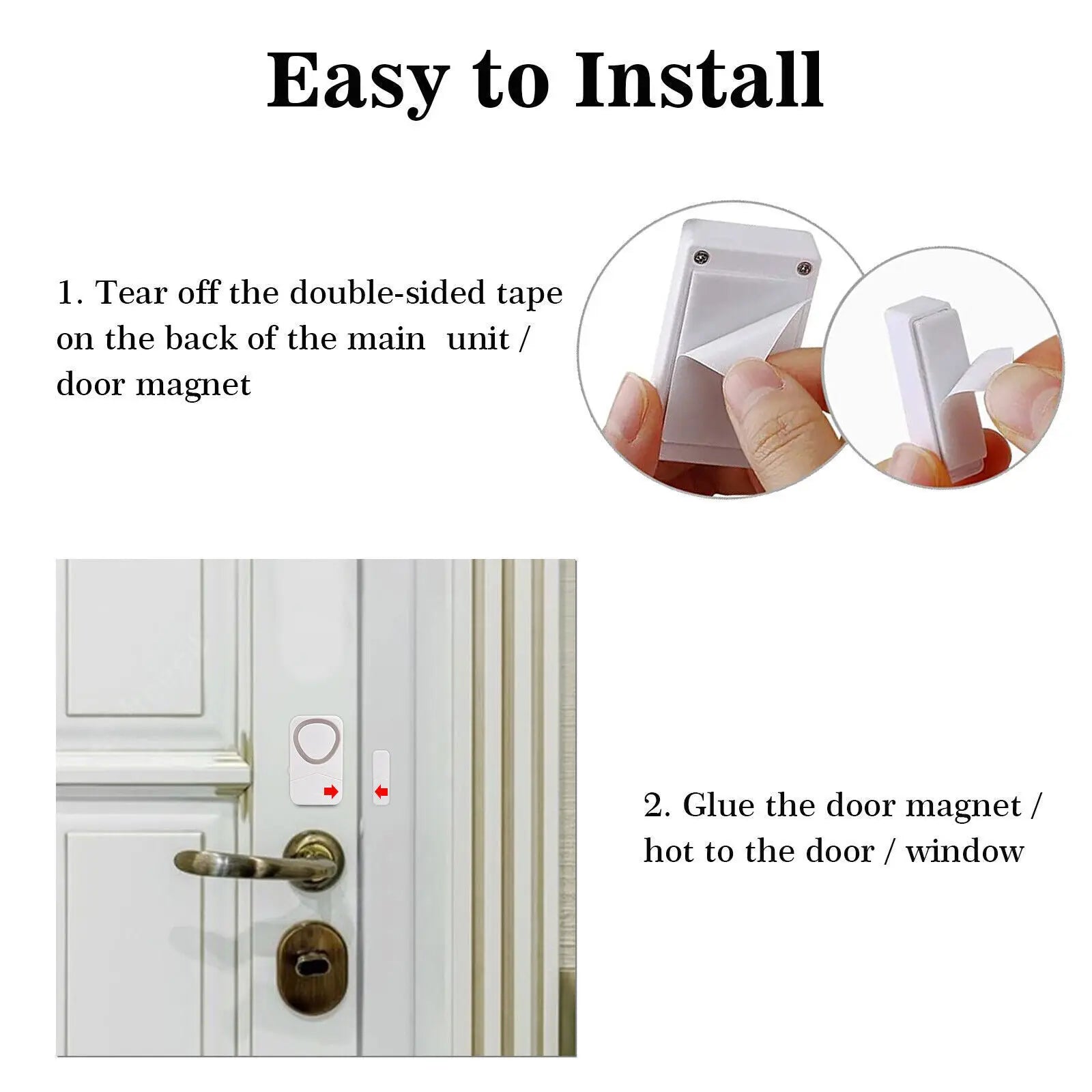 Greencycle Battery-Powered Door and Window Alarm