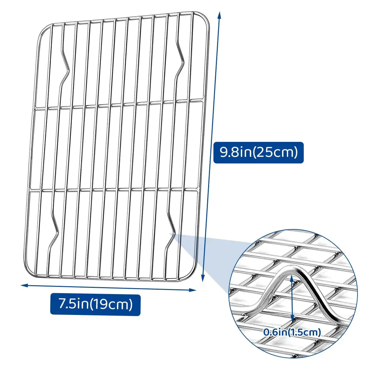 2pcs Steel Non-Stick Baking & Cooling Rack